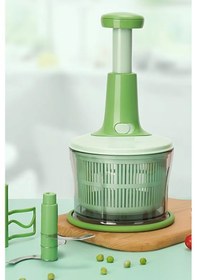Resim Thentech El İle Basmalı Rondo Taşınabilir Kamp Park Tatillerde Kullanılabilir Pratik El Rondosu El Blender Yeşil 