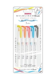 Resim Zebra Mildliner Brush Pen Çift Uçlu Fosforlu Kalem N-5c-n Diğer 