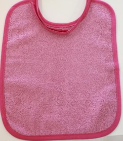 Resim Bebek Mama Önlüğü Bukle Biyeli Pamuklu Düz Havlu Bebek Önlük 