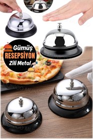 Resim Munico Masa Mutfak Otel Banko Resepsiyon Restoran Bar Zil Çağrı Zili Servisi Paslanmaz Çelik Kırılmaz Şık 