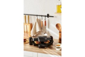 Resim 4 Ekmekli Çıkarılabilir Plakalı Tost Makinesi, 1800 W, Siyah 