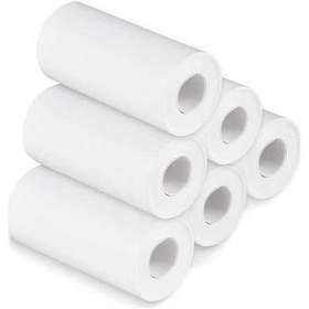 Resim Pazly 57mm Termal Yazıcı Kağıdı - 6 Rulo, Beyaz, Etiket Yazıcıları & Anında Fotoğraf Makineleri İçin 