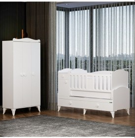 Resim Sude Beşik Yıldız 3 Dolap Beyaz 