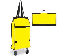 Resim Buffer® Katlanabilir Tekerlekli Market Çantası,çok Amaçlı Pazar Arabası,portatif Alışveriş Bez Torbası 