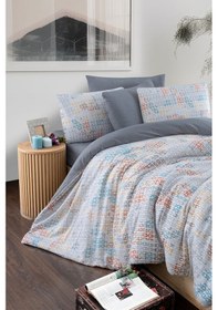 Resim Mystory Home Lastikli Çarşaflı Tek Kişilik Nevresim Takımı Maps 