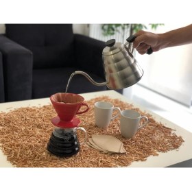 Resim Black Goat V60 02 Dripper Ceramic (Red) - Seramik Kahve Demleme V60 02 (Kırmızı) 