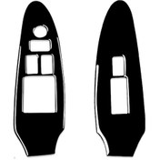 Resim Nissan 370z Z34 2009 İçin 2'si 1 Arada Araba Cam Kaldırma Paneli, Delikli Dekoratif Etiketli, Sola Sürüş Siyah 1 Adet 