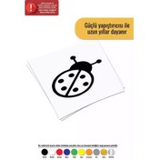 Resim Uğur Böceği - Araç, Oto, Laptop, Duvar Uyumlu Sticker 30 30 Cm 