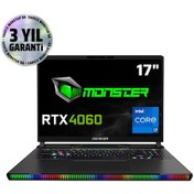 Resim Monster Semruk S7 V9.1.4 i7-13700HX 32 GB 2 TB SSD RTX4060 17" Dos Qhd+ 240 Hz Oyuncu Dizüstü Bilgisayar 