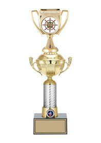 Resim Odak Kupa - Figürlü Kupalar - Kupa Figürlü Kupalar Fg-058 C - 41 Cm Altın - Beyaz 