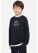 Resim Nickelback Dark Horse Baskılı Unisex Çocuk Siyah Sweatshirt Siyah 