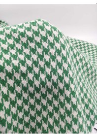 Resim Yeşil Kazayağı Kaşe Kumaş 