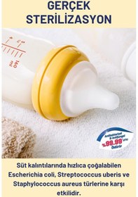 Resim Yenidoğan Bebek Sterilizatör Alkolsüz Biberon Emzik Temizleyici Dezenfektan Sprey Set 