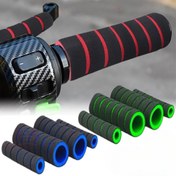 Resim 4 adet Bisiklet ve Motosiklet Çekici Köpük Tutucu Kapakları - Kaymaz Yumuşak Spuma Dolgulu, Şık Karbon Fiber Desenli, Siyah Kırmızı Dikişli, Bisiklet ve Motosiklet Geliştirme Aksesuarı, Bisiklet Çekici Aksesuarları 
