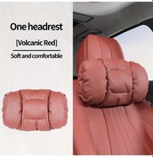 Resim Cloud011 Kırmızı Başlıklı Araç Baş Ve Bel Yastığı Rahat Nefes Alabilir Otomobil İç Döşeme Aksesuarı 