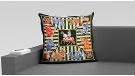 Resim rugs modern Kırlent Yeşil Turuncu Mavi Şövalye At Temalı Pillow55, 45 x 45 