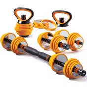 Resim AsVIVA DB2 6’sı 1 Arada Paslanmaz Çelik Dambıl Seti – 30 kg 