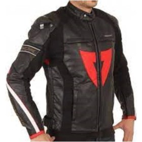 Resim D1 Yeni Hakiki Deri Racing Siyah Ceket 