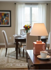 Resim Dekoratif Küp Formlu Seramik Abajur Abj0014 