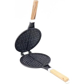 Resim Hype Store Taşhan Döküm Waffle Tavası Ahşap Kulp Siyah 