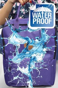 Resim Tezzgelsin Unisex Su Geçirmez Günlük Kullanım Sırt Çantası Mor 