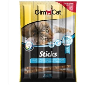 Resim Gimcat Tahılsız Somonlu ve Morina Balıklı Sticks Kedi Ödül Çubukları 2'li 4 x 5 G 