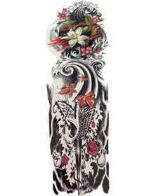 Resim Caş Dekorasyon Çiçek Figürlü Geçici Kol Dövme Tattoo 