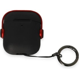 Resim Eco Port Apple Airpods 2 (2.nesil) Cool Kılıf - Siyah-Kırmızı 