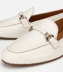 Resim Hotiç Kadın Deri Ekru Toka Detaylı Klasik Loafer 01ayh321340a400 01ayh321340a400 