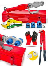 Resim PROXTECH Profesyonel Pprc Boru Kaynak Mini Makina Seti Plastik Boru Kaynak Makinesi Maşalı Boru Makaslı Set 