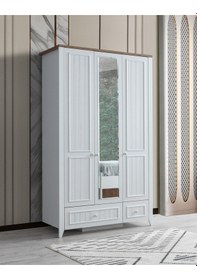 Resim Yalı Modern 3 Kapaklı Aynalı Elbise Dolabı 125 60 211 