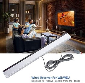 Resim Wii Kablolu Sensör Çubuğu, Kızılötesi IR Sinyal Işını Sensörü Barı/WII Konsolu için Kablolu Alıcı & Stand, WII/WIIU için 
