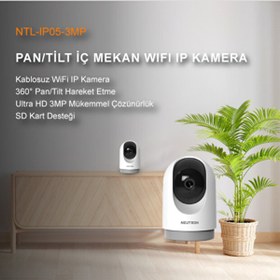 Resim NEUTRON NTL-IP05-3MP Wi-Fi IP IR Güvenlik Kamerası 