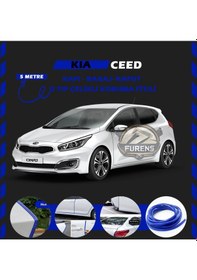 Resim Kia Ceed Oto Araç Kapı Koruma Fitili 5metre Parlak Mavi Renk 