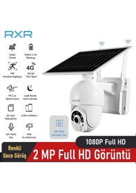 Resim S10-PRO 4G Sim Kartlı Pilli Solar Dış Ortam 360° Güvenlik Kamera 