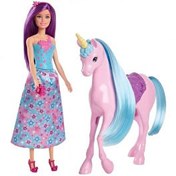 Resim Barbie Bebek ve Tek Boynuzlu At HYT62 