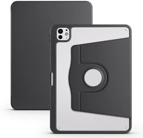 Resim Zore Apple ile uyumlu iPad Pro 11 2024 Kılıf Zore Termik Kalem Bölmeli Dönebilen Standlı Kılıf Siyah 