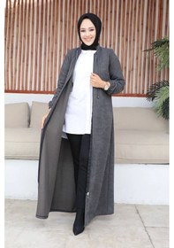 Resim Şönil Kumaş Kışlık Comfort Ferace - Gri / F0506 Gri 