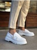 Resim Ba0242 Tokalı Klasik Yüksek Taban Beyaz Erkek Ayakkabı Beyaz 