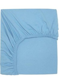 Resim 4 Adet 40 X 80 + 10 Cm Anne Yanı Lastikli Penye Kumaş Bebek Çarşafı-mavi-gri 