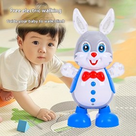 Resim Renkli Paskalya Tavşanı Oyuncak, Dans Eden ve Şarkı Söyleyen Müzikal Tavşan Bebek | Pil ile Çalışan, Paskalya Hediyesi 