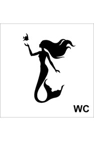 Resim Burada Medikal ve Reklam Wc Lavabo Tuvalet Yönlendirme Etiket Sticker Yapıştırma 10x10 cm 