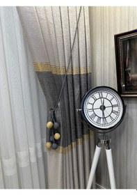 Resim Nivemeshome Salda Gri V-2002 1/3 Sık Pileli Fon Perde Apm Gri 