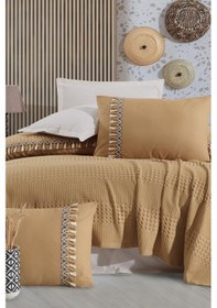 Resim Clasy Çift Kişilik Butik Pike Takımı Bohemline V6 Hardal 