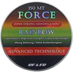 Resim Effe Force Rainbow 150m Renkli Misina 0,60mm Standart 
