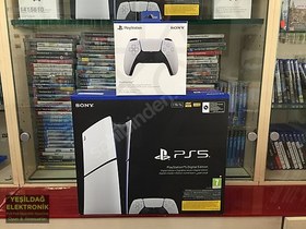Resim Playstation 5 slim DİJİTAL çift kollu avrupa modeli sıfır ürün 