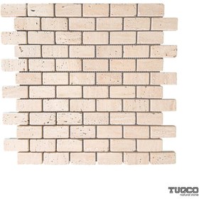 Resim TUQCO Dogal Tas 2,3 X 4,8 Cm Brick Traverten Eskitme Mermer Mozaik 
