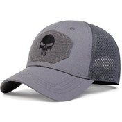 Resim Tunıca Kafatası Taktik Askeri Airsoft Şapka - Ayarlanabilir Nefes Güneşlik, Kamyon Şoförü, Avcılık, Yürüyüşblackstandarterkek Black 