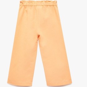 Resim Koton Beli Lastikli Yüksek Bel Keten Karışımlı Pantolon Turuncu 5smg40016aw Turuncu 
