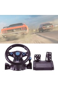 Resim newnet Oyuncu Direksiyon Seti 90° Döndürülebilir - Ps2/Ps3/Pc Uyumlu Siyah 